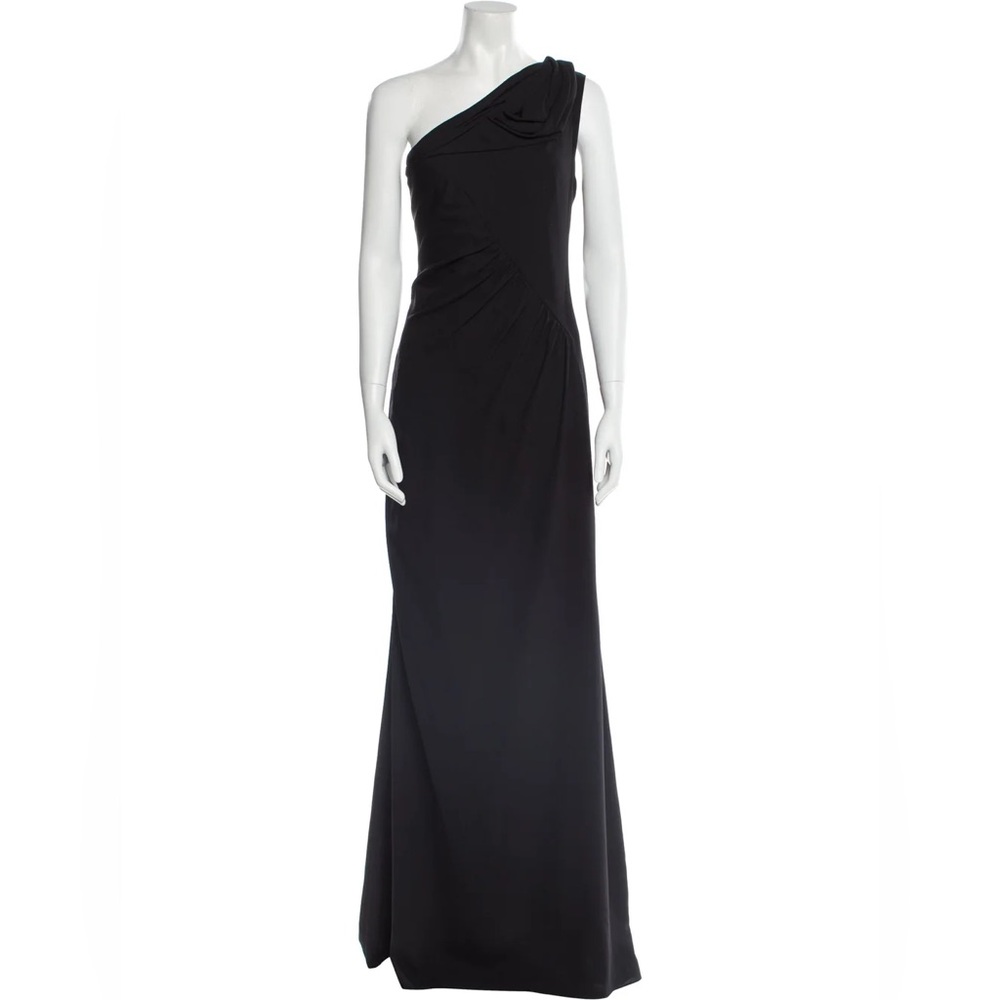 One Shoulder Evening Gown by Badgley Mischka, Black